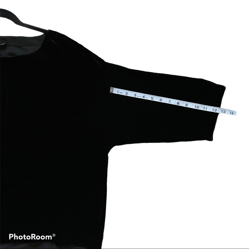 🔴 SOLD Eileen Fisher Black Velvet Silk Tunic | L - Picture 11 of 11